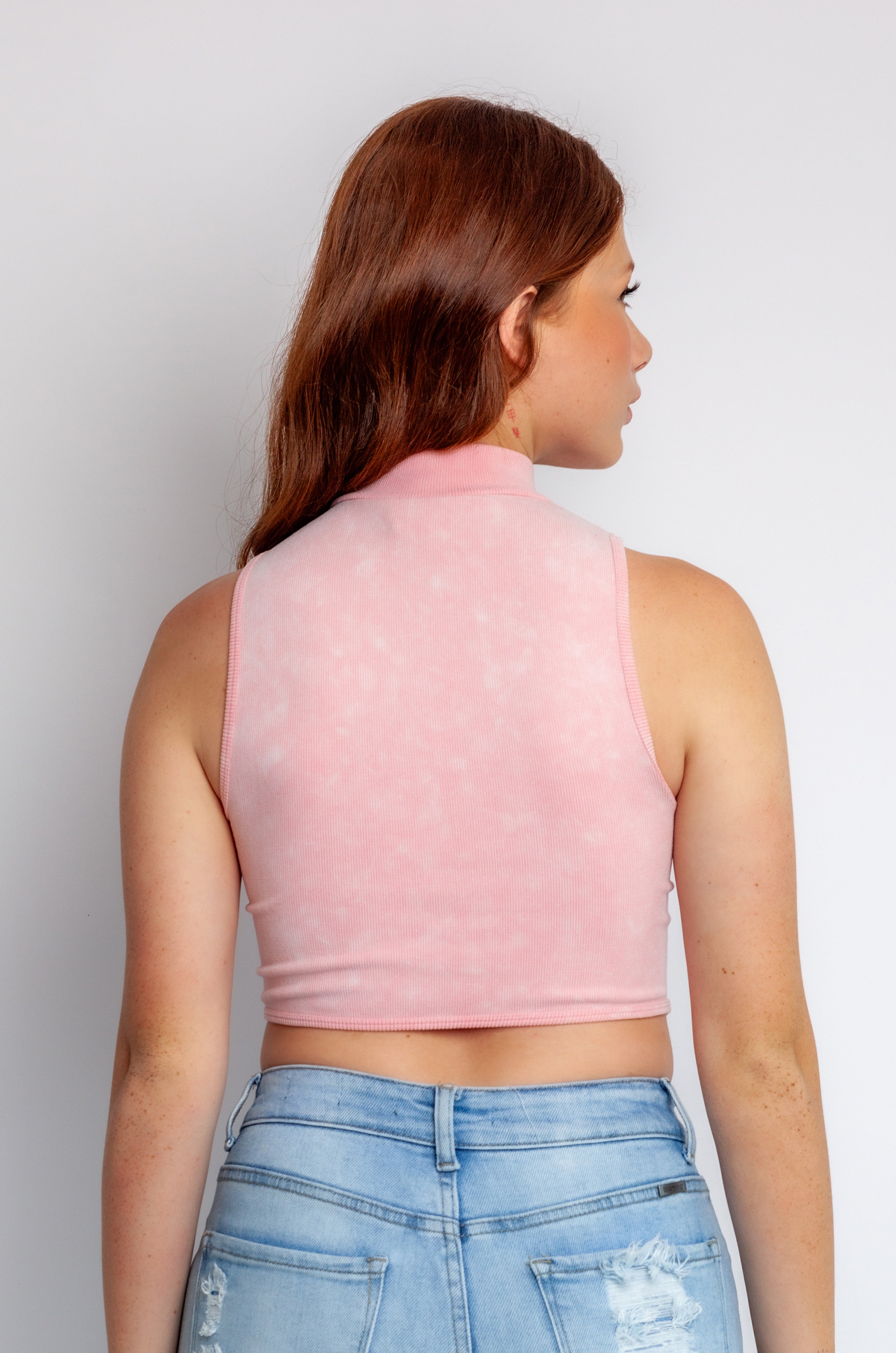 High Neck Zip-Up Top