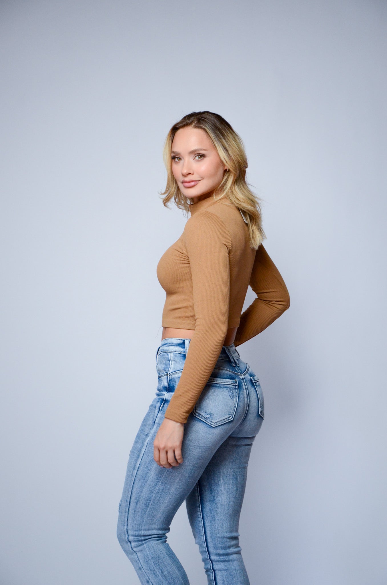 White Fitted Long Sleeve