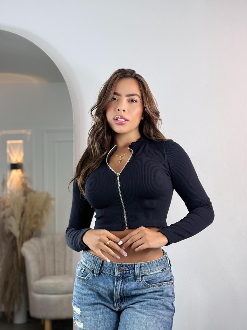 White Fitted Long Sleeve