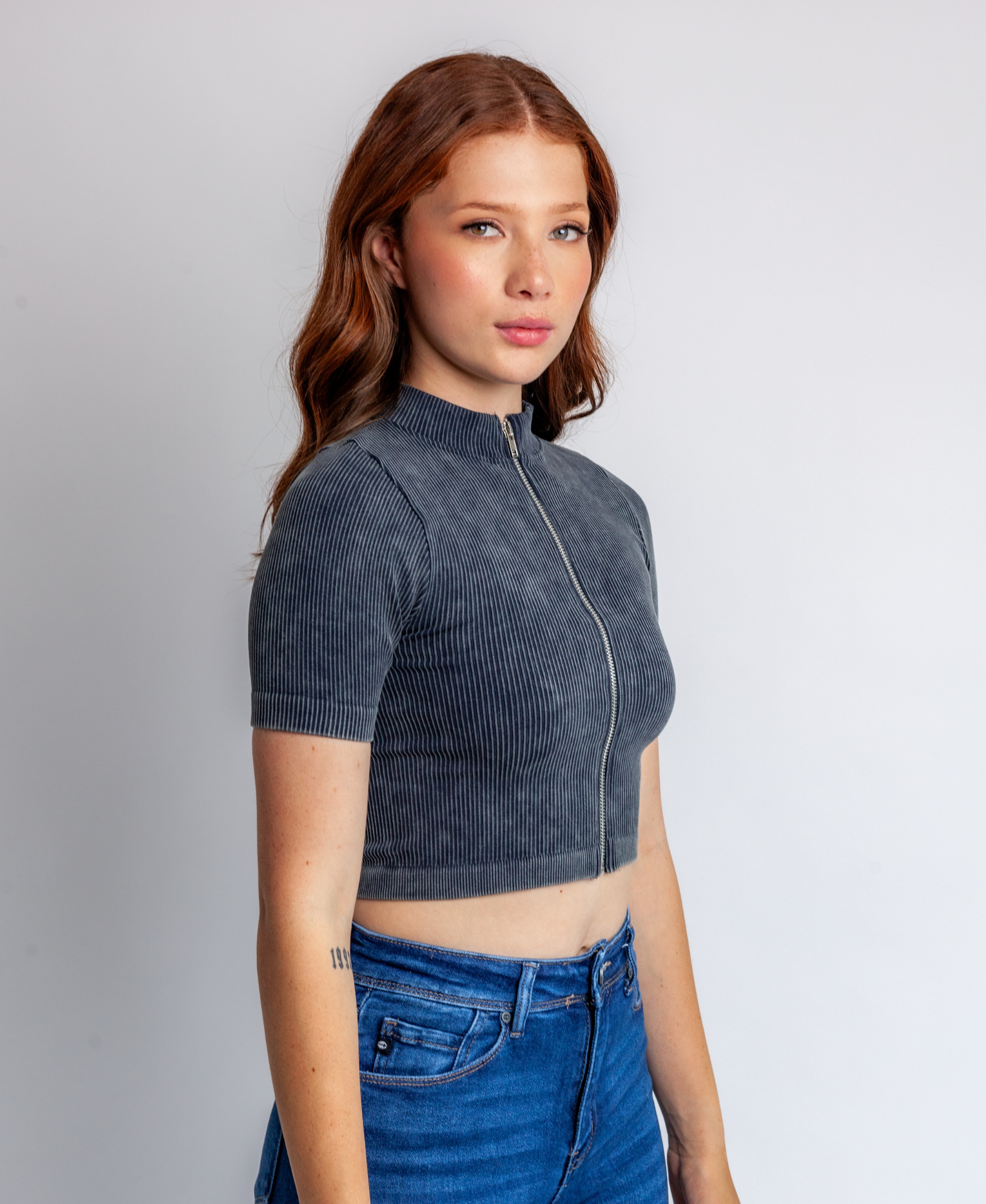 Crop Top zipper