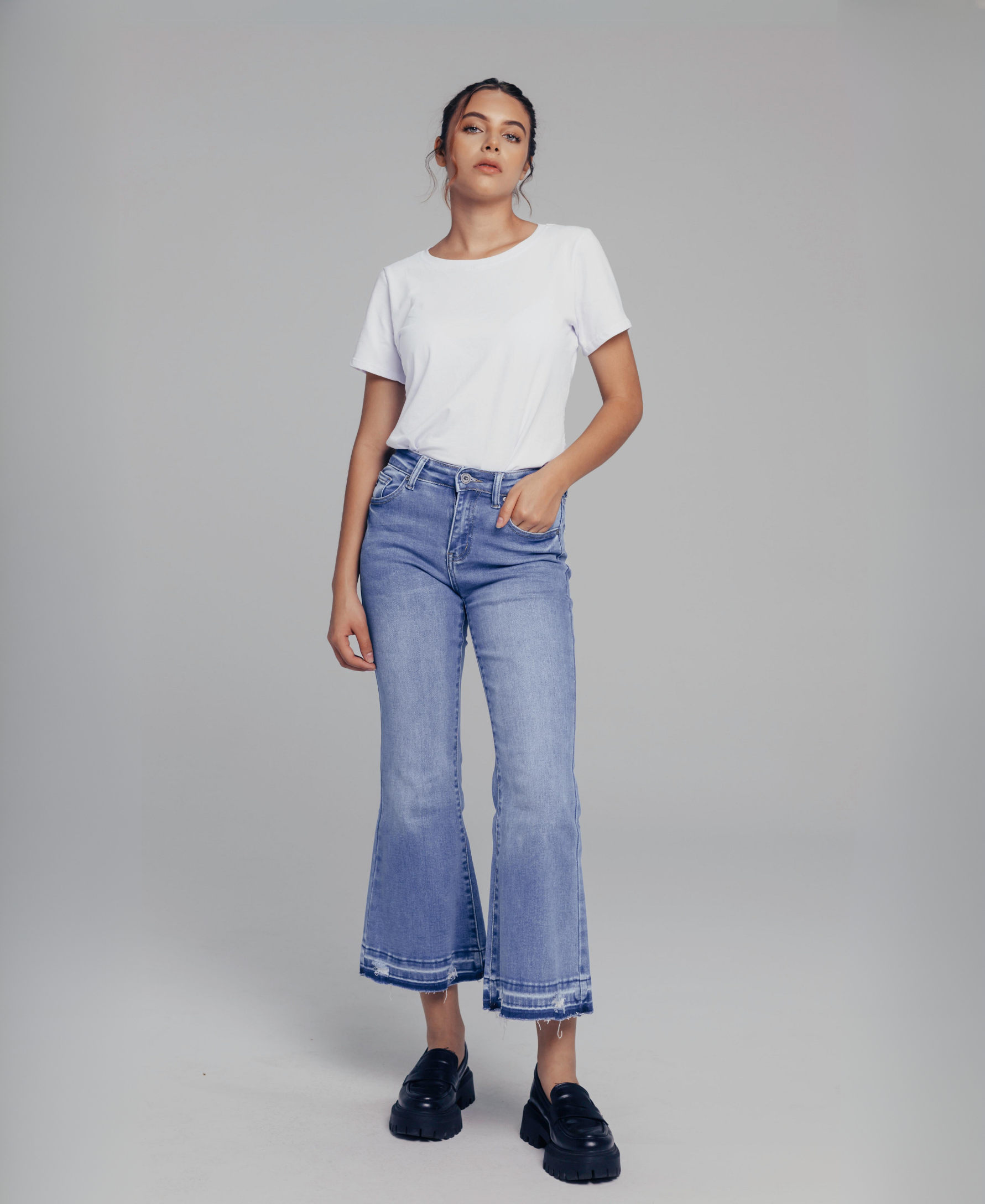 Culotte Boot Cut Flare Jeans