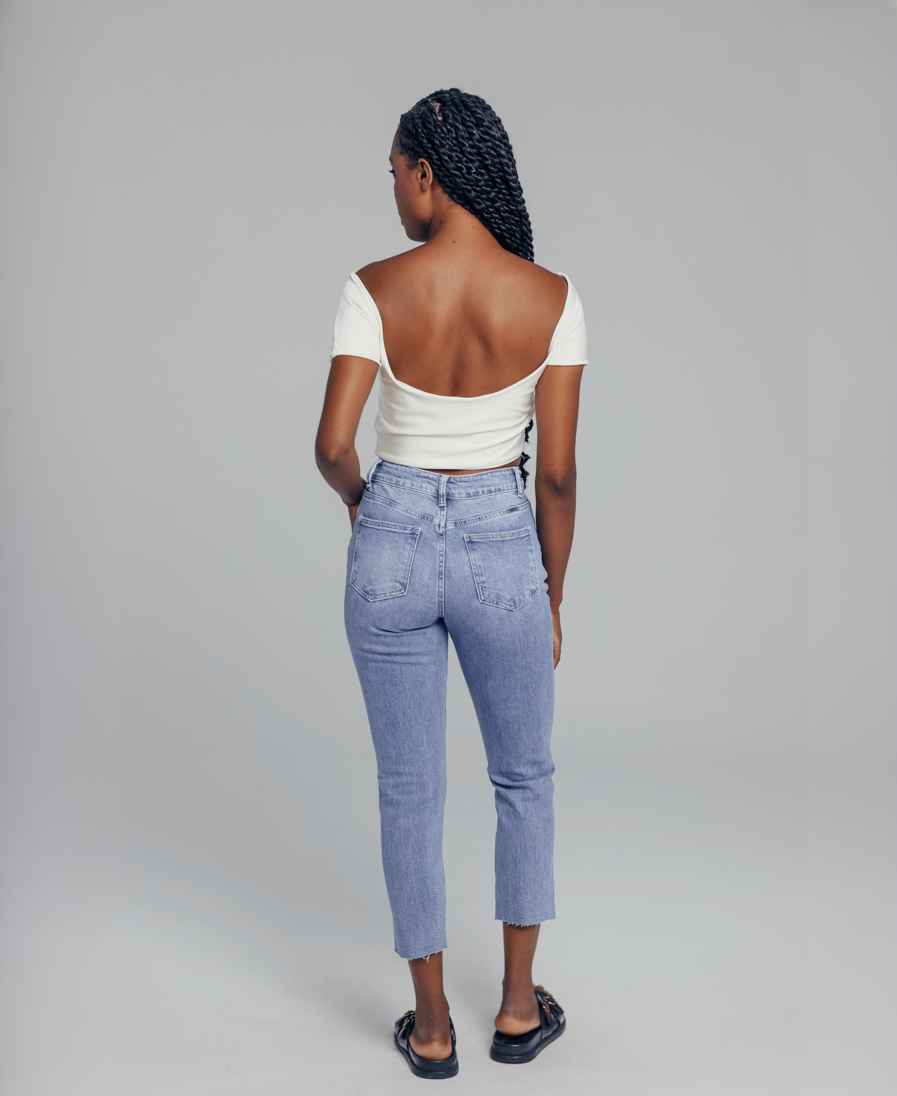 High-Rise Mom Fit Jeans