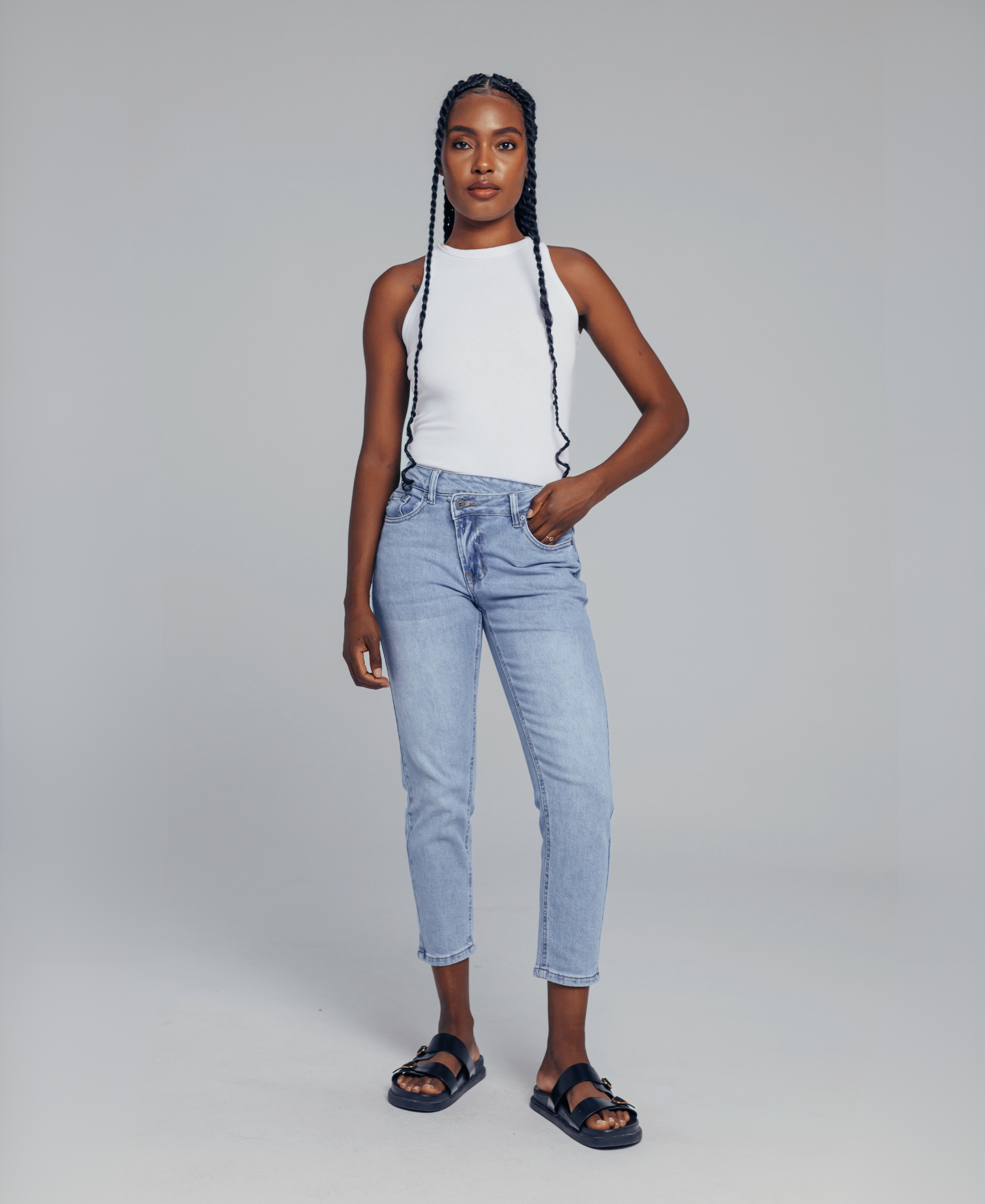 High Rise Mom Fit Jeans