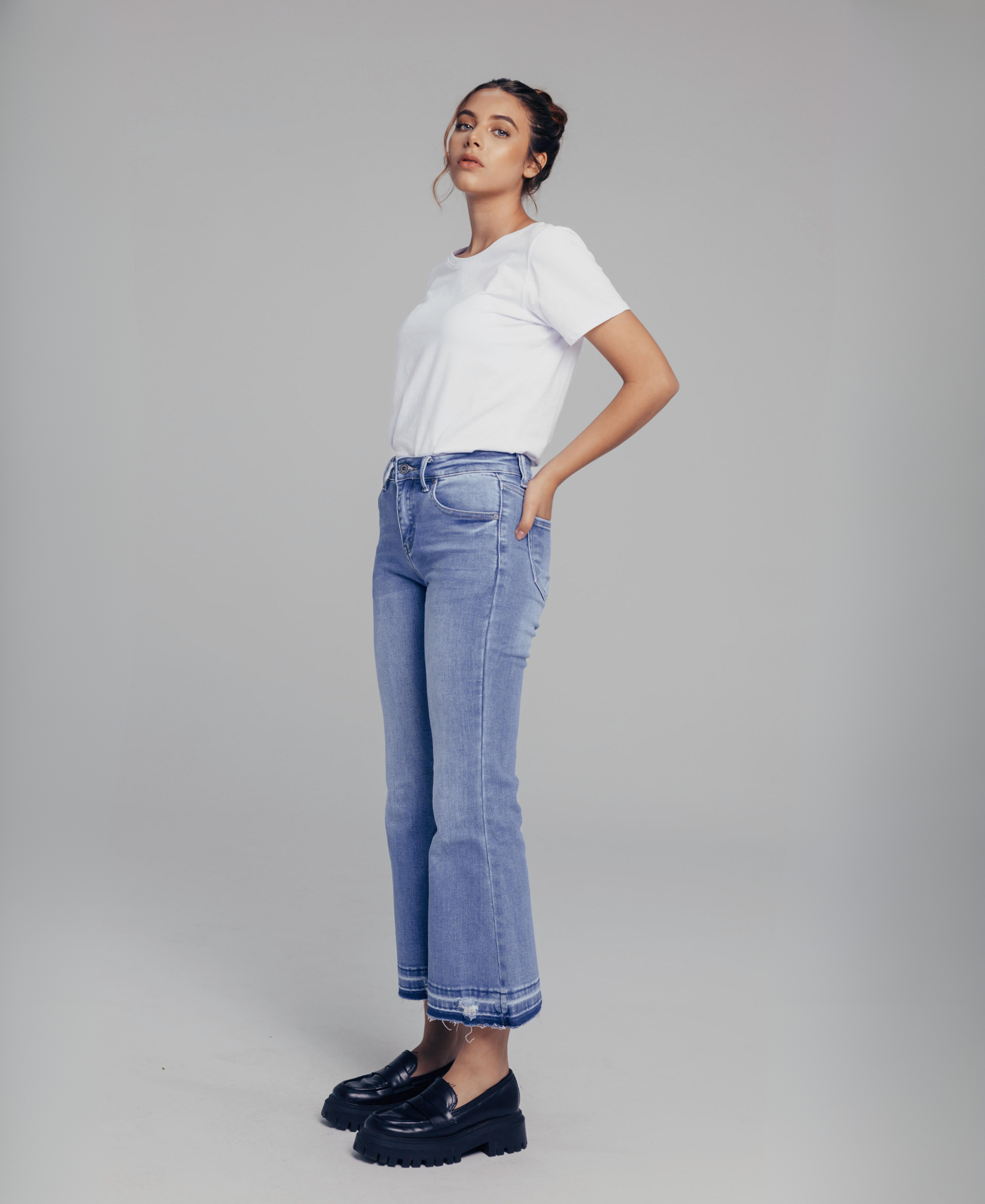 Culotte Boot Cut Flare Jeans