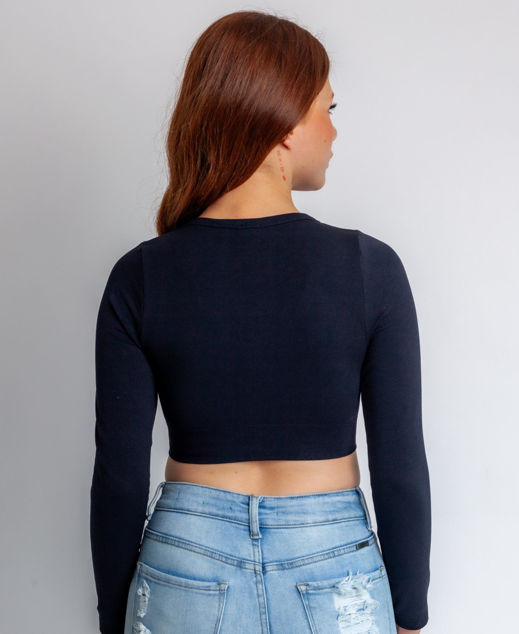 V-Cut Sweatshirt Top