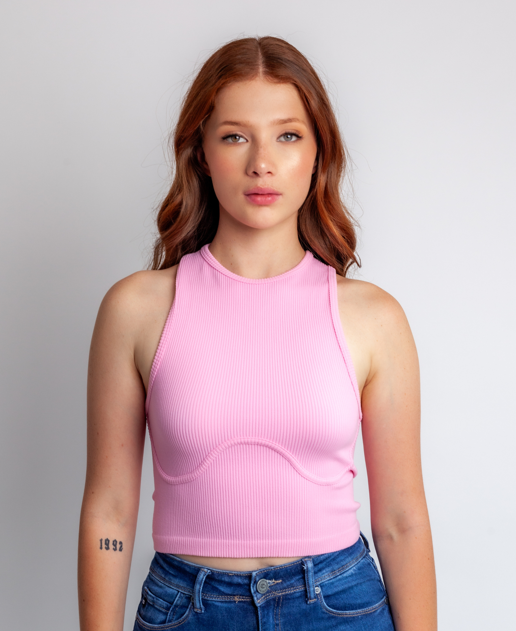 Crop Top with Breast Lines