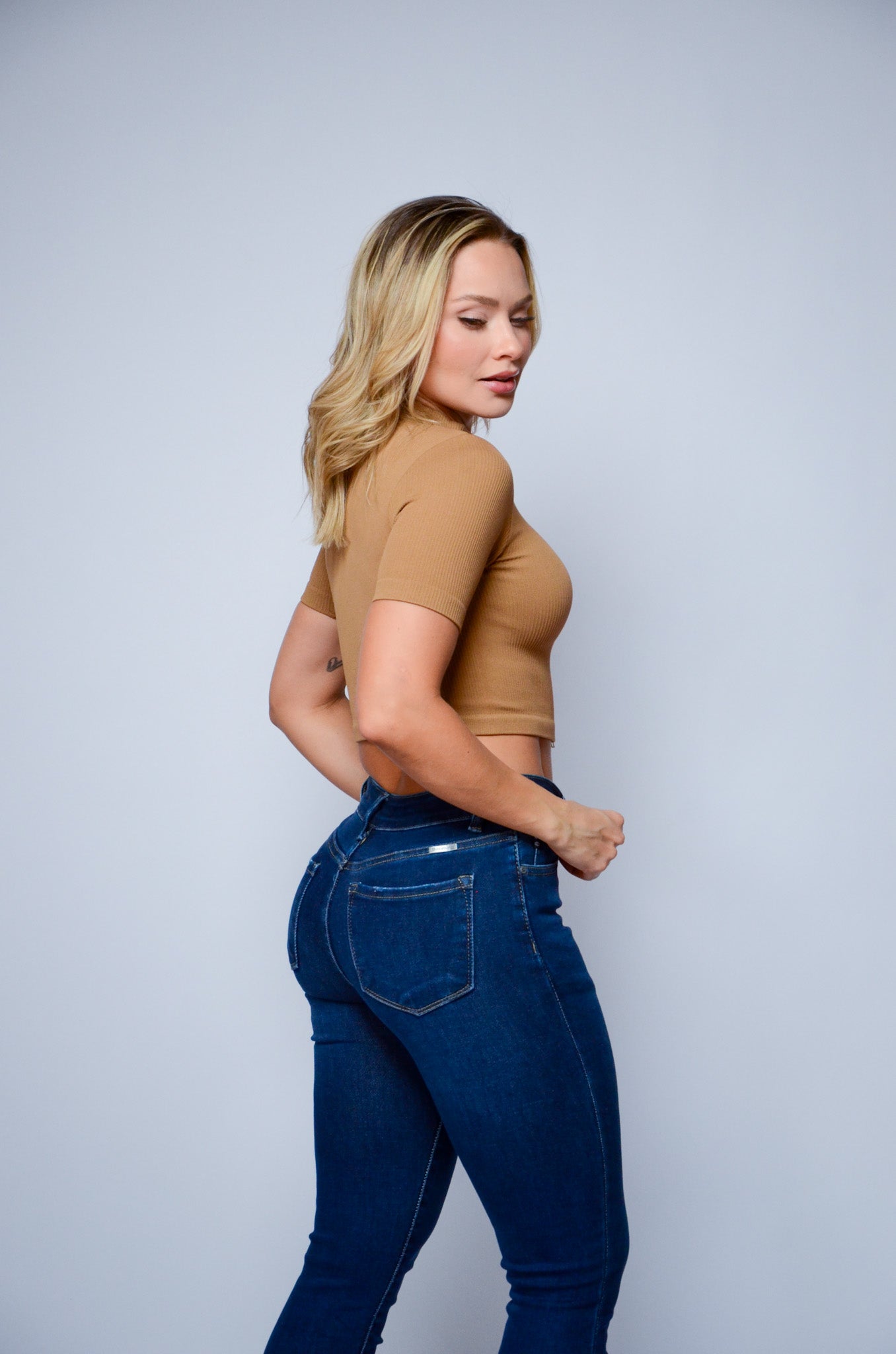 Mock Neck Crop Top