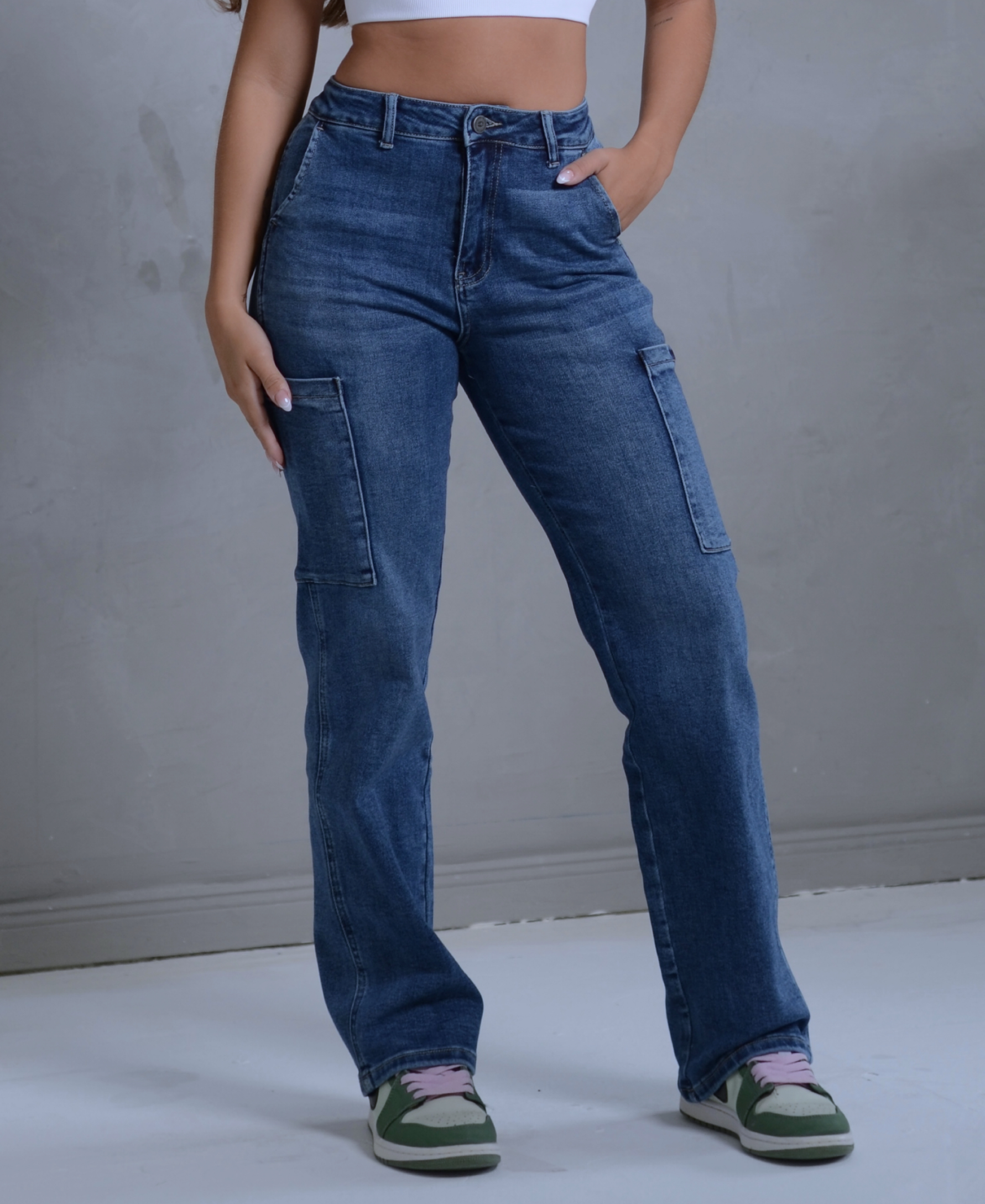 Blue Cargo Jeans