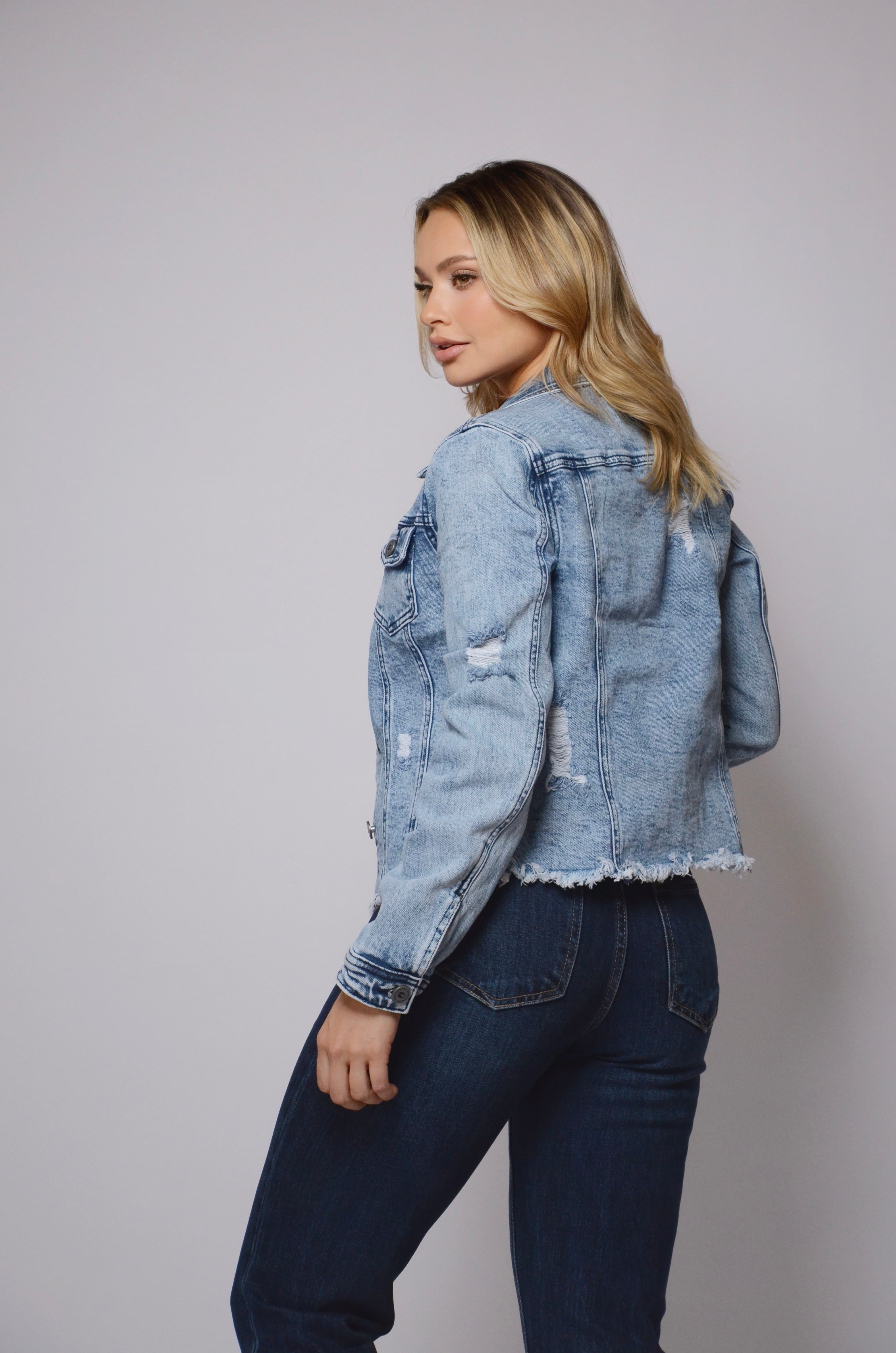 Distressed denim Jacket